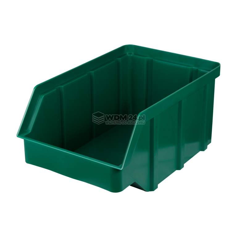 Plastikowy pojemnik warsztatowy - wym. 225 x 145 x 110 - kolor zielony - wszystkodomagazynu.pl