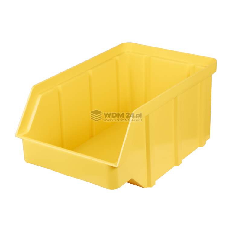 Plastikowy pojemnik warsztatowy - wym. 225 x 145 x 110 - kolor żółty - wszystkodomagazynu.pl