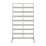 Regał warsztatowy jednostronny z pojemnikami, stojący, 32 pojemniki