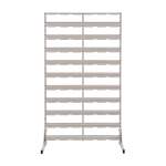 Regał warsztatowy dwustronny z pojemnikami, stojący, 60 pojemników