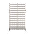 Regał warsztatowy dwustronny z pojemnikami, stojący, 208 pojemników