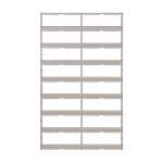 Regał warsztatowy z pojemnikami, wiszący, 32 pojemniki