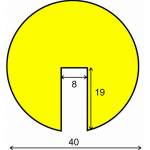 Osłona poliuretanowa krawędzi, profil elastyczny typ B - długość 5000 mm