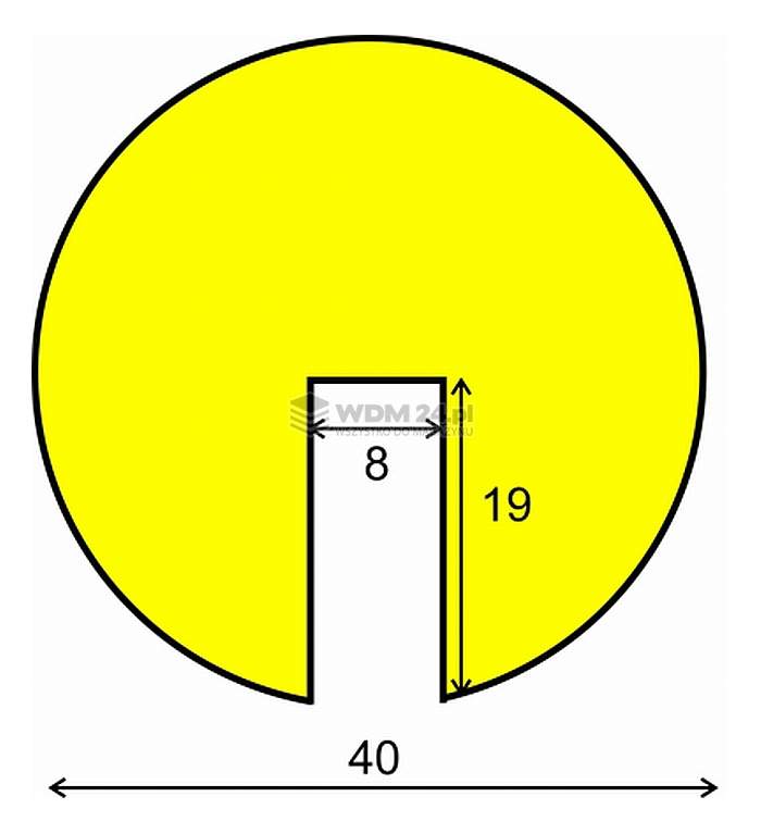 Osłona poliuretanowa krawędzi, profil elastyczny typ B - długość 5000 mm