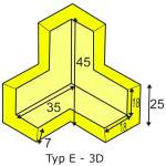 Osłona narożnika, profil elastyczny typ E 3D - wszystkodomagazynu.pl