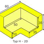 Osłona narożnika, profil elastyczny typ H 2D - wszystkodomagazynu.pl