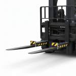 Nakładki skracające widły wuFork zamontowane na wózku widłowym