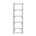 Regał warsztatowy jednostronny z pojemnikami, stojący, 5 pojemników