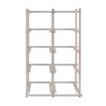 Regał warsztatowy jednostronny z pojemnikami, stojący, 10 pojemników