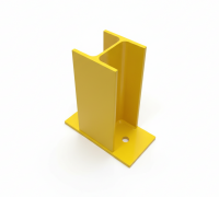 Słupek stalowy HEA do osłon z wypełnieniem drewnianym - wys: 225 mm