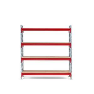 Regał TOUGH, moduł podstawowy, 2000x1900x600 mm, 4 półki z płyty wiórowej