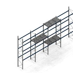 Regał paletowy podstawowy 4 pola wys. ramy 5400x2700x1100mm nośność poziomu 3x500 kg