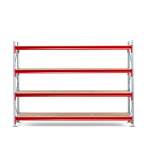 Regał TOUGH, moduł podstawowy, 2000x2800x600 mm, 4 półki z płyty wiórowej