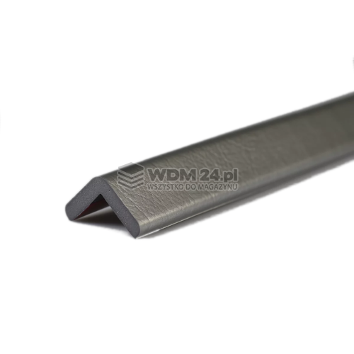 Osłona poliuretanowa powierzchni, profil elastyczny typ H srebrny/czarny — długość 1000 mm