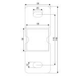 Słupek ogrodzeniowy X-GUARD, 2000 mm
