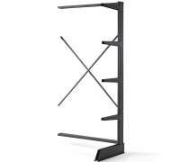 Regał wspornikowy PLUS jednostronny, moduł dodatkowy, 2500x1288 mm