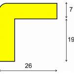 Osłona poliuretanowa narożników, profil elastyczny typ E magnetyczny - długość 1000 mm