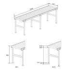 Przenośnik rolkowy TREK, stała długość, 3000x560x890-910 mm