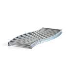 Transporter rolkowy LINE, 90°, rolki metalowe, 930x400 mm,