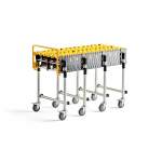 Elastyczny przenośnik rolkowy COURSE, rolki nylonowe, 1136-3360 mm