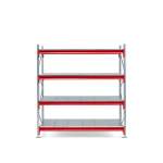 Regał TOUGH, moduł podstawowy, 2000x1900x1000 mm, 4 stalowe półki