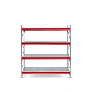 Regał TOUGH, moduł podstawowy, 2000x1900x1000 mm, 4 stalowe półki