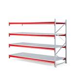 Regał TOUGH moduł dodatkowy, 2000x2700x1000 mm, 4 półki stalowe