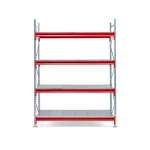 Regał TOUGH, moduł podstawowy, 2500x1900x1000 mm, 4 stalowe półki