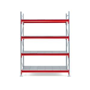 Regał TOUGH, moduł podstawowy, 2500x1900x1000 mm, 4 stalowe półki