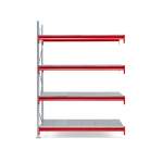 Regał TOUGH moduł dodatkowy, 2500x1800x1000 mm, 4 stalowe półki