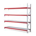 Regał TOUGH moduł dodatkowy, 2500x2700x600 mm, 4 półki stalowe