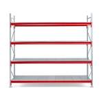 Regał TOUGH, moduł podstawowy, 2500x2800x1000 mm, 4 stalowe półki