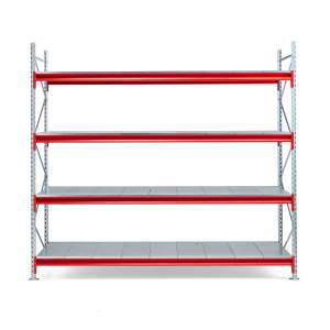 Regał TOUGH, moduł podstawowy, 2500x2800x1000 mm, 4 stalowe półki