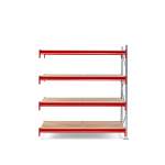 Regał TOUGH moduł dodatkowy, 2000x1800x1000 mm, 4 półki z płyty