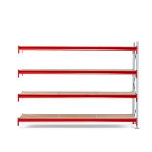 Regał TOUGH moduł dodatkowy, 2000x2700x600 mm, 4 półki z płyty