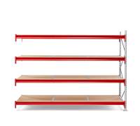 Regał TOUGH moduł dodatkowy, 2000x2700x1000 mm, 4 półki z płyty