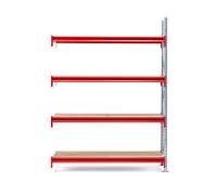 Regał TOUGH moduł dodatkowy, 2500x1800x600 mm, 4 półki z płyty