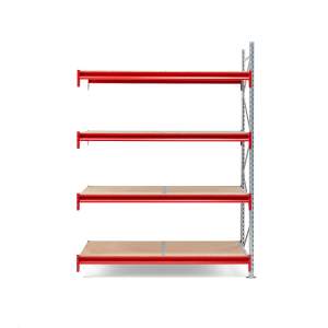 Regał TOUGH, moduł dodatkowy, 2500x1800x1000 mm, 4 półki z płyty