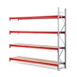 Regał TOUGH, moduł dodatkowy, 2500x2700x600 mm, 4 półki z płyty