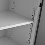 Szafa metalowa STYLE, 1900x1000x400 mm, ciemnoszary, biały