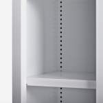 Szafa metalowa SPACE, drzwi przesuwne, 1950x1200x450 mm, biały