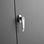 Szafa metalowa STYLE, 1000x1000x400 mm, ciemnoszary, biały