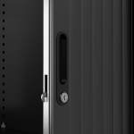 Szafa żaluzjowa STUDIO, 1200x1000x420 mm, czarny, czarny