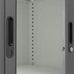 Szafa żaluzjowa STUDIO, 1200x1000x420 mm, szary, czarny