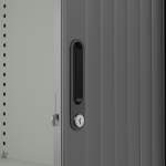 Szafa żaluzjowa STUDIO, 1200x1000x420 mm, szary, czarny