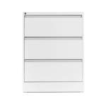 Boczna szafka kartotekowa INDEX, mieści A4, 3 szuflady, 800x425x1030 mm, biały