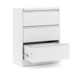 Boczna szafka kartotekowa INDEX, mieści A4, 3 szuflady, 800x425x1030 mm, biały