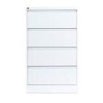 Boczna szafka kartotekowa INDEX, mieści A4, 4 szuflady, 800x425x1320 mm, biały