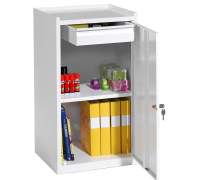 Szafka metalowa SERVE, 900x500x450 mm, biały