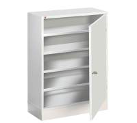 Szafka metalowa SERVE, 800x660x275 mm, biały